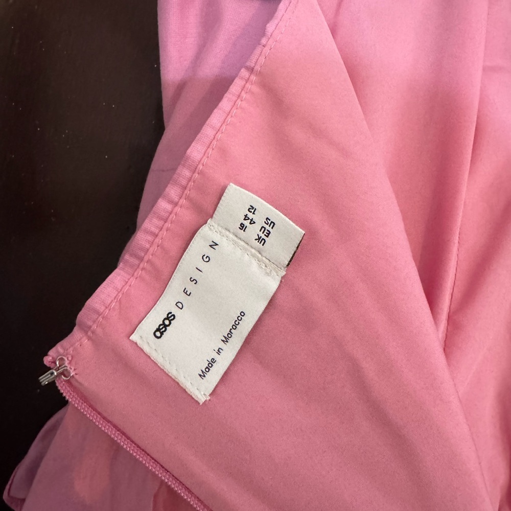 Pink Strapless Ruffled Mini Dress - Picture 7 of 8